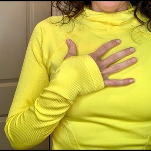 ATHLETA #138497 Yellow Athletic Tracker Hoodie